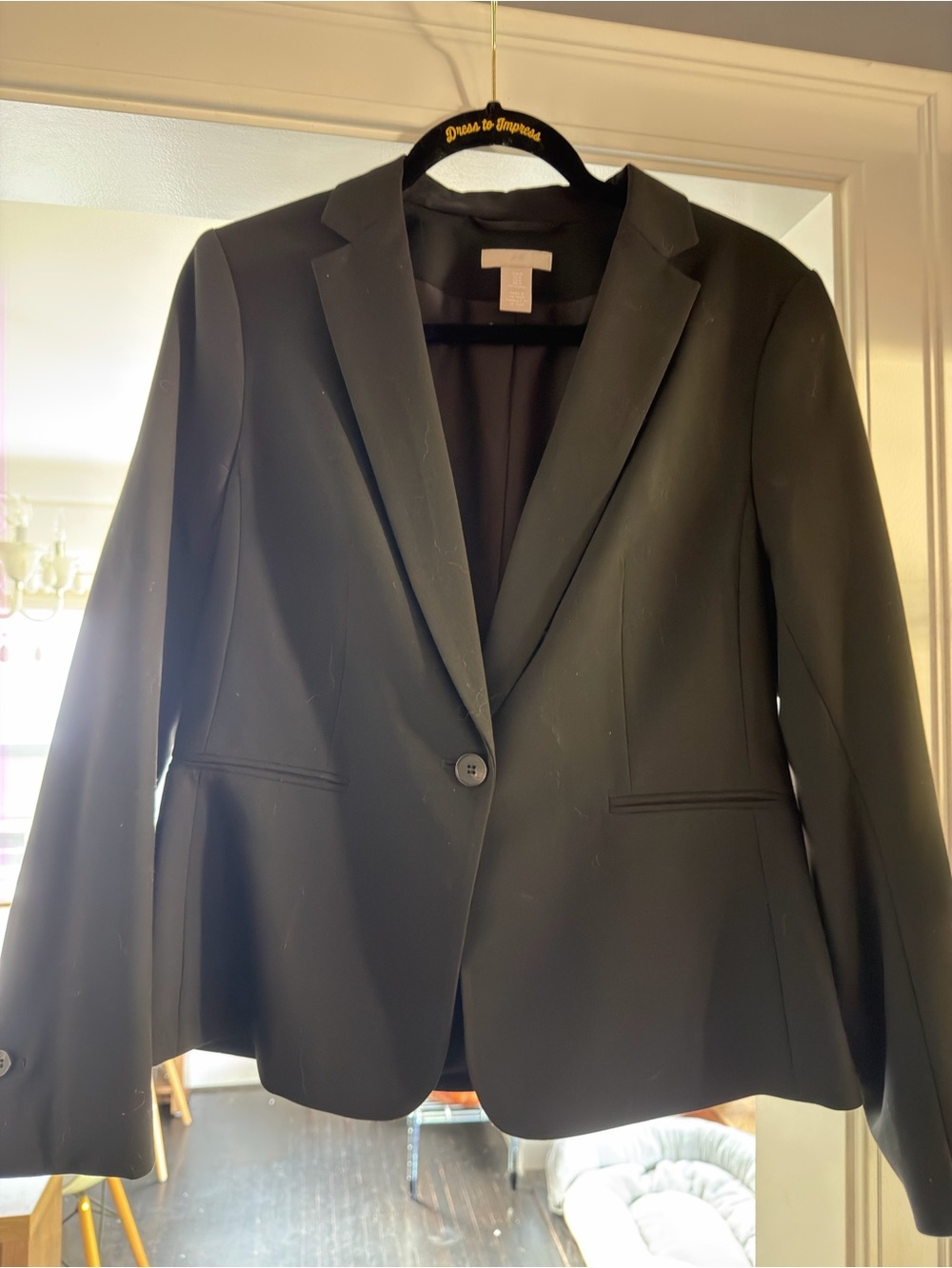 Women's Black Single-Button Blazer